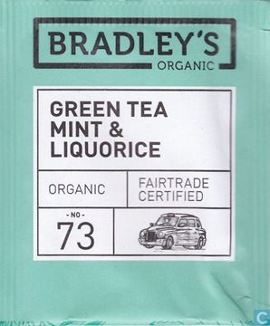 Vis detaljer for Bradley's Te breve Grøn te m/mint & lakrids Økologisk.<br/>100 breve. Billede af Bradley's Te breve Grøn te m/mint & lakrids Økologisk.<br/>100 breve.