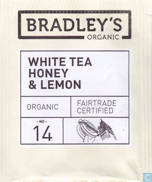 Billede af Bradley's Te breve Hvid te m/Honning & Lemon<br/> Økologisk.<br/>100 breve.