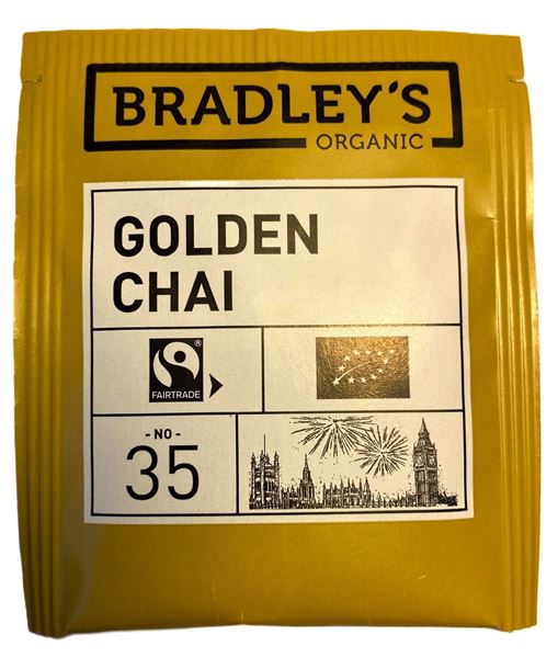 Billede af Bradley's Te breve Golden Chai<br/> Økologisk.<br/>100 breve.