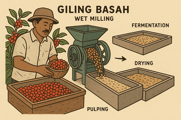 Billede af Våd afskalning kaffe.