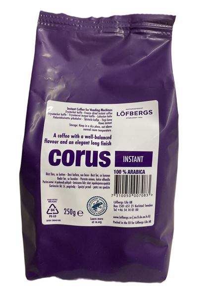 Billede af Instant Kaffe Corus Arabica<br/> 250 g poser.